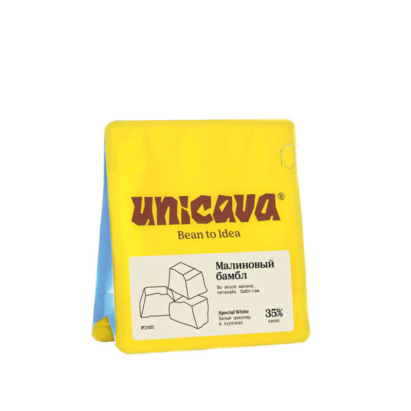 Купить Белый шоколад «Малиновый бамбл» 35 % какао, 100 г