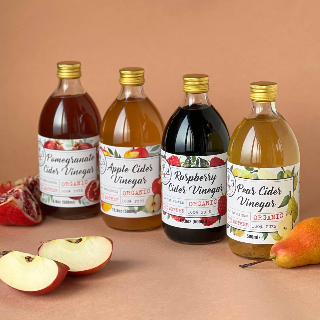 Яблочный органический нефильтрованный уксус из сидра, Ecoce, 500 мл