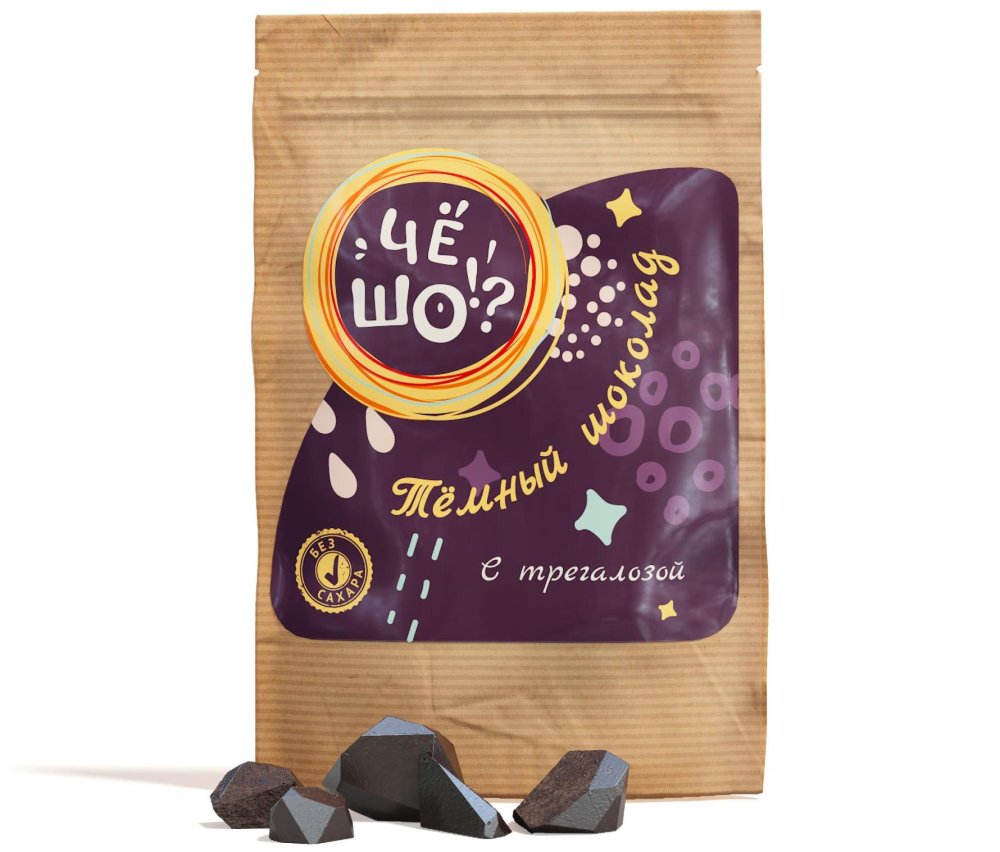 Шоколад ЧЁ ШО тёмный, с трегалозой, 100 г
