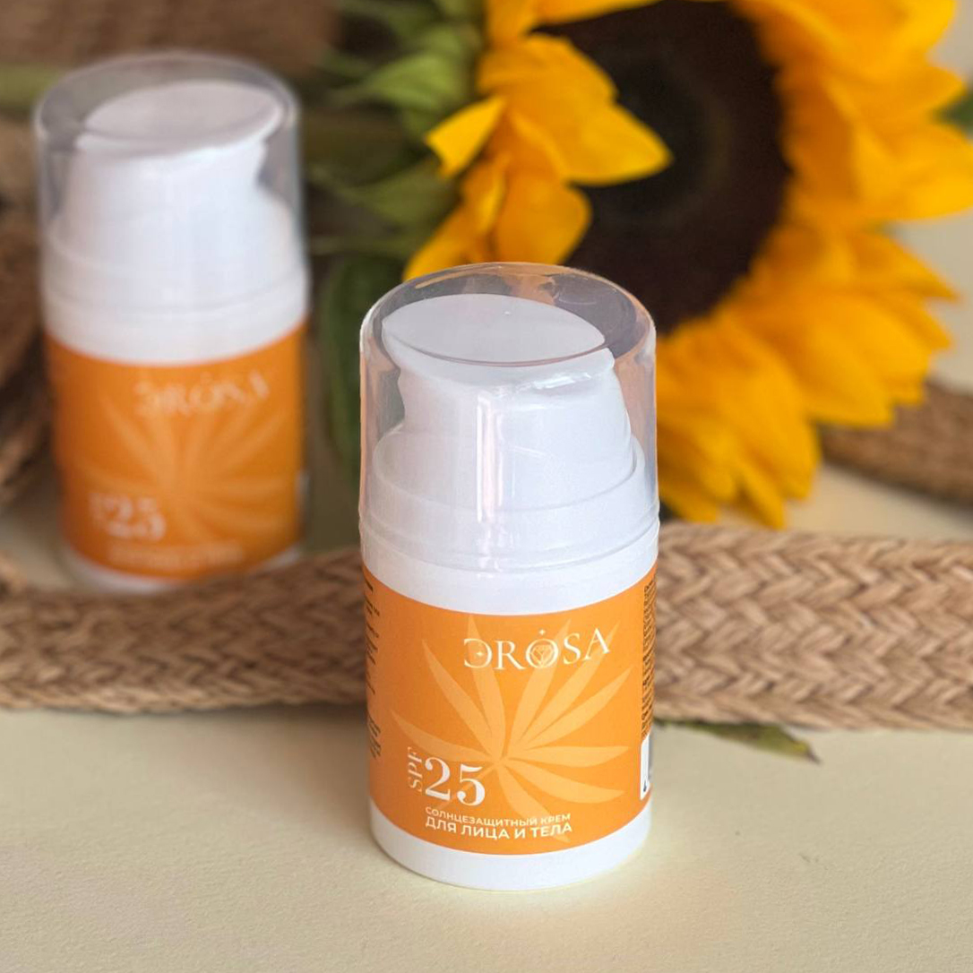 Солнцезащитный крем SPF25 для лица и тела, ЭROSA, 50 мл