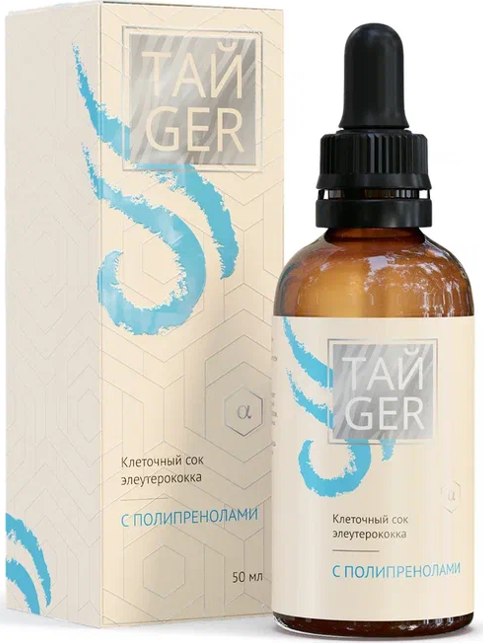 Клеточный сок элеутерококка с полипренолами ТАЙGER, 50 мл