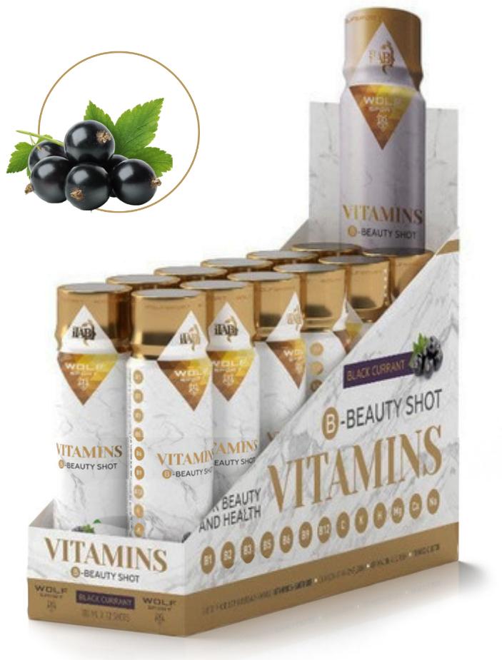 B-комплекс с магнием и витамином C со вкусом чёрной смородины / 12 шт