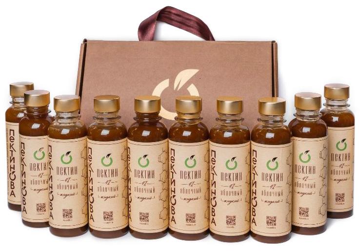 Жидкий яблочный пектин «Пектинова», 10 бутылочек по 200 мл