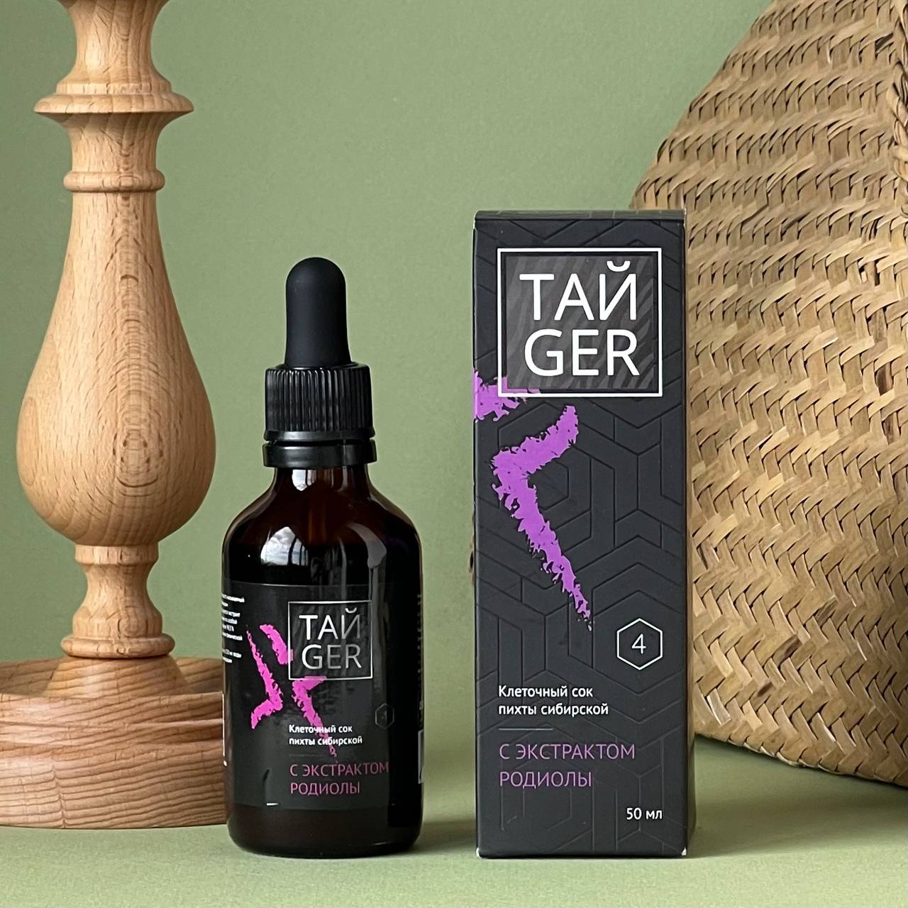Клеточный сок пихты с экстрактом родиолы ТАЙGER, 50 мл