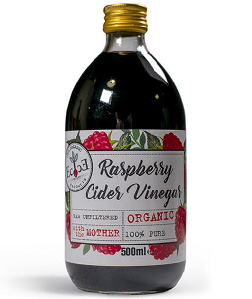 Малиновый органический нефильтрованный уксус, Ecoce, 500 мл