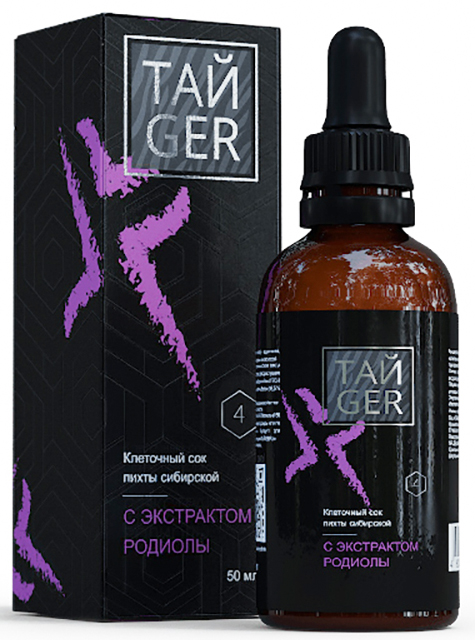 Клеточный сок пихты с экстрактом родиолы ТАЙGER, 50 мл