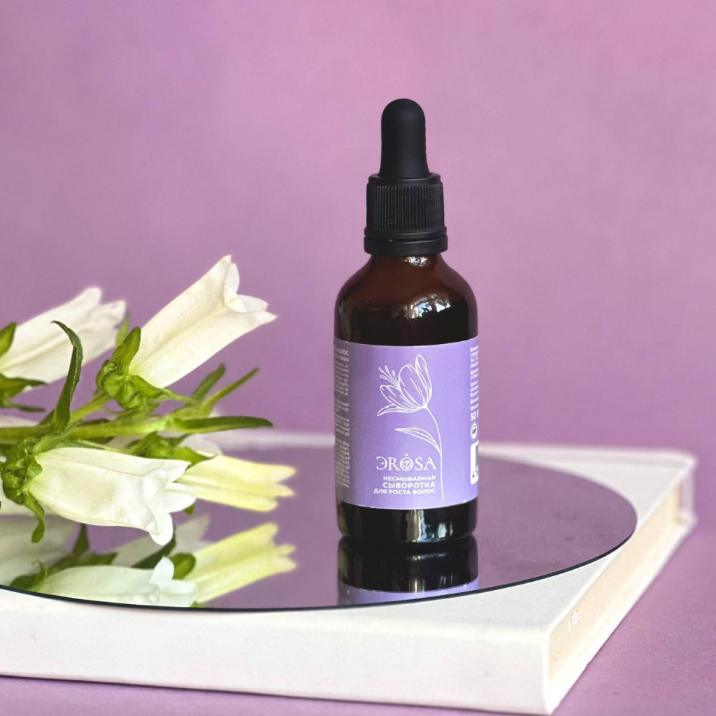 Несмываемая сыворотка для роста волос со стволовыми клетками мальвы и эфирным маслом хиноки, ЭROSA, 50 мл