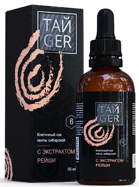 Клеточный сок пихты с экстрактом рейши ТАЙGER, 50 мл