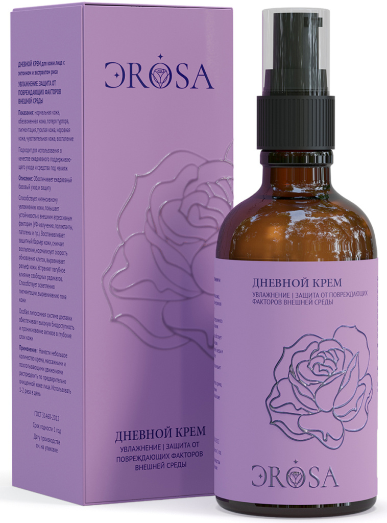 Дневной крем для кожи лица с эктоином и экстрактом риса, ЭROSA, 50 мл