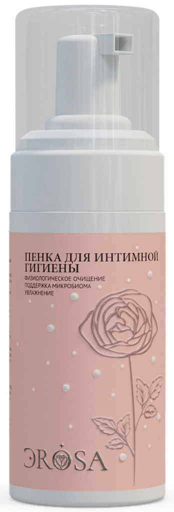 Пенка для интимной гигиены с гидролатом розы, экстрактами ромашки и солодки, ЭROSA, 100 мл