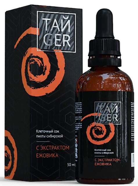 Клеточный сок пихты с экстрактом ежовика ТАЙGER, 50 мл