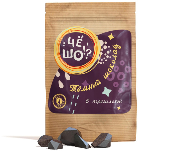 Шоколад ЧЁ ШО тёмный, с трегалозой, 100 г