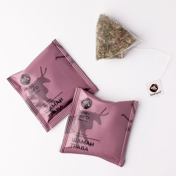 Травяной чай для защиты сердечно-сосудистой системы «Шаман трава», Beeherb, 15 пакетиков, 60 г