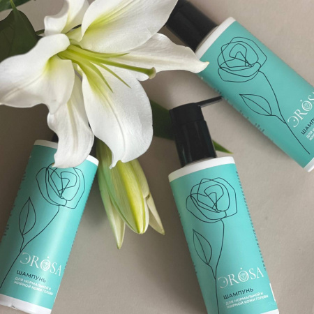 Шампунь для нормальной и жирной кожи головы на основе аминокислотных ПАВ, ЭROSA, 250 мл