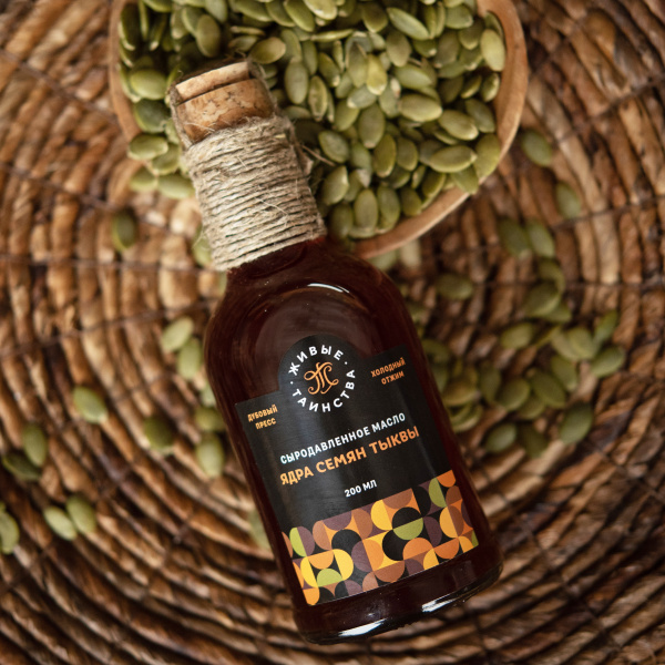 Сыродавленное масло Ядра семян тыквы, 200 мл