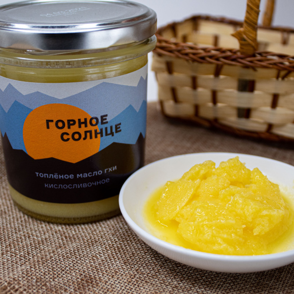 Масло гхи кислосливочное "Горное солнце", 275 мл