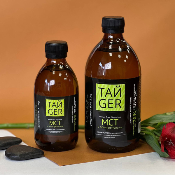 Масло МСТ ТАЙGER с полипренолами 90 %, 500 мл  /  2 г