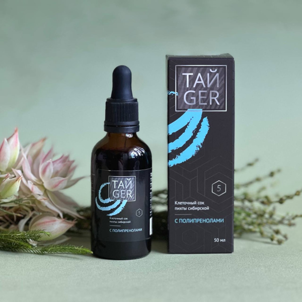 Клеточный сок пихты сибирской с полипренолами ТАЙGER, 50 мл