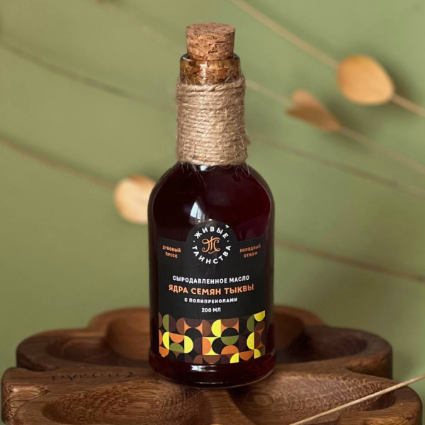 Сыродавленное масло Ядра семян тыквы с полипренолами, 200 мл