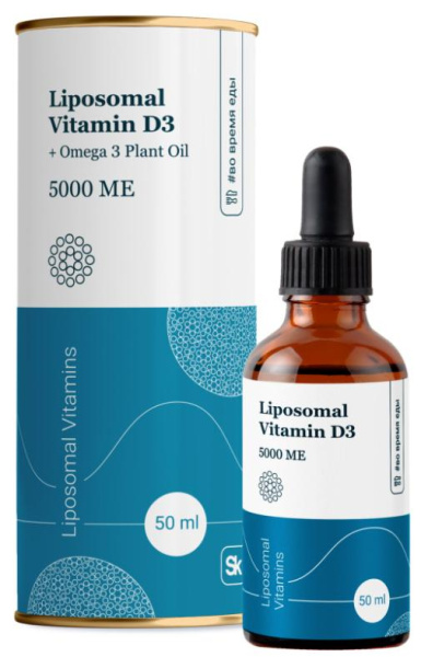Комплекс Liposomal Vitamin D3 + Omega 3 Plant Oil, Liposomal Vitamins, 50 мл