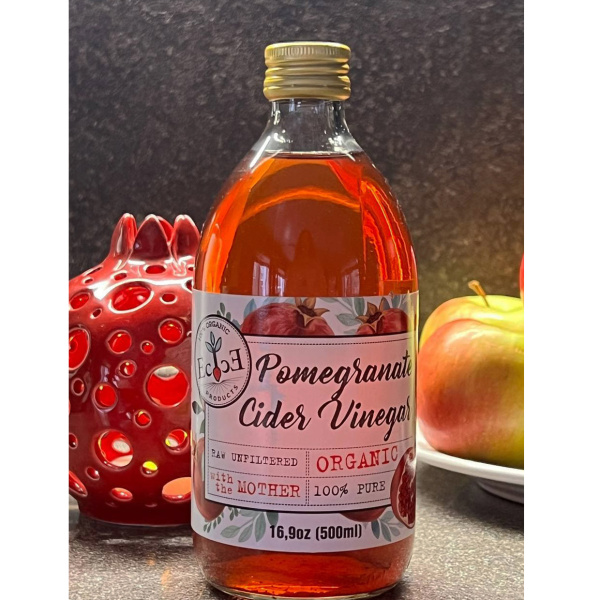Гранатовый органический нефильтрованный уксус, Ecoce, 500 мл