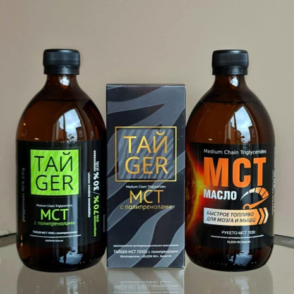 Масло МСТ ТАЙGER с полипренолами 90 %, 500 мл  /  2 г