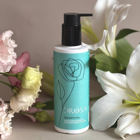 Шампунь для нормальной и жирной кожи головы на основе аминокислотных ПАВ, ЭROSA, 250 мл
