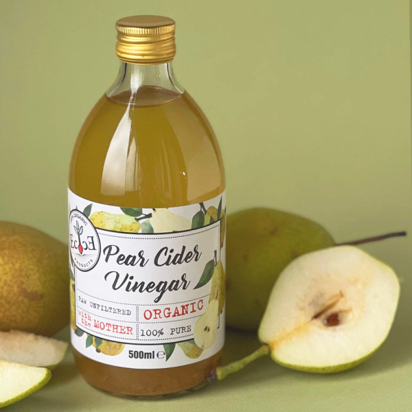 Грушевый органический нефильтрованный уксус из сидра, Ecoce, 500 мл