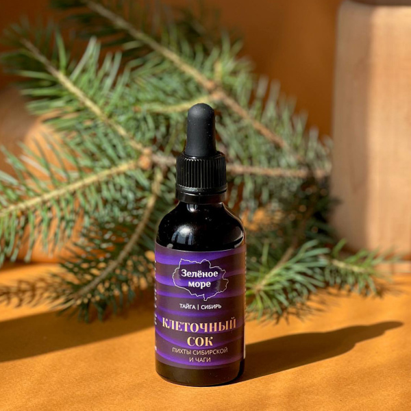 Клеточный сок пихты сибирской и чаги «Зелёное море», 50 мл