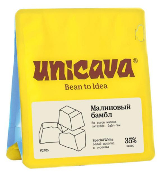 Белый шоколад «Малиновый бамбл» 35 % какао, 100 г