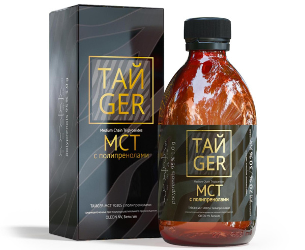 Масло МСТ ТАЙGER с полипренолами 95 %, 250 мл / 1 г