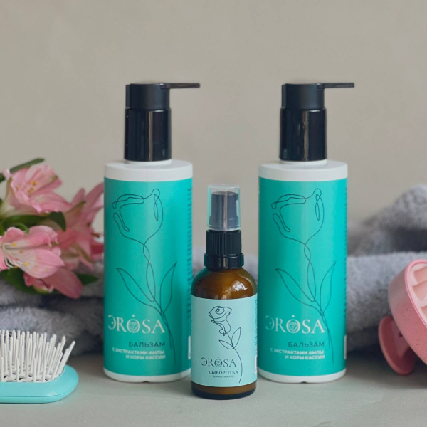 Шампунь для нормальной и жирной кожи головы на основе аминокислотных ПАВ, ЭROSA, 250 мл