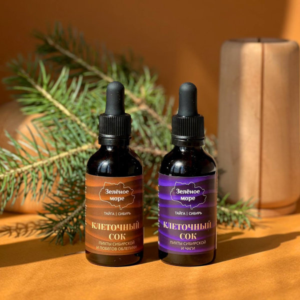 Клеточный сок пихты сибирской и побегов облепихи «Зелёное море», 50 мл