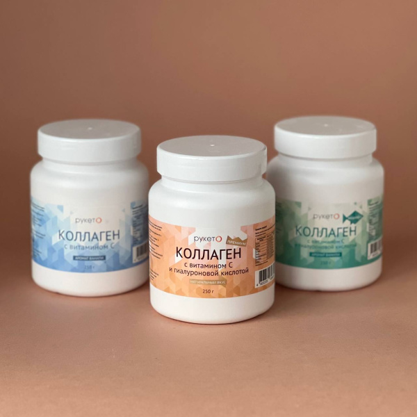 Коллаген премиум с витамином С и гиалуроновой кислотой, натуральный вкус, 250 г