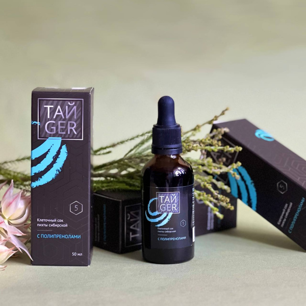 Клеточный сок пихты сибирской с полипренолами ТАЙGER, 50 мл