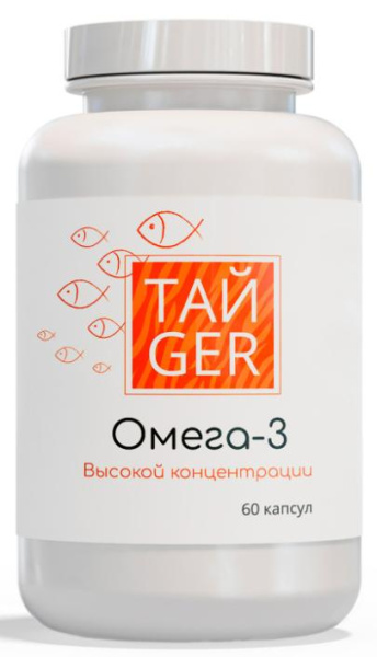 Омега-3 ТАЙGER, 1000 мг, 60 капсул